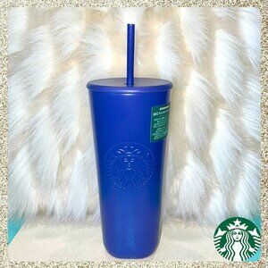 💜 ♻️ 2025 Starbucks Purple/Blue Recycled 24oz SS Cold Cup NWT